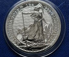 1 oz Silver Britannia 2023 .999 Charles coin