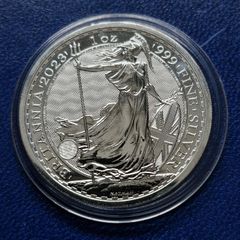 1 oz Silver Britannia 2023 .999 Charles coin