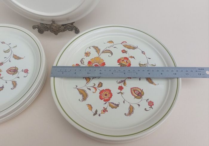 Fabulous Set of Five Dinner Plates and Five Breakfast Plates by Arklow Pottery in the Brendan Erin Stone, Unknown Pattern Name