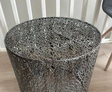 Antique Grey Iron Nesting Side Table