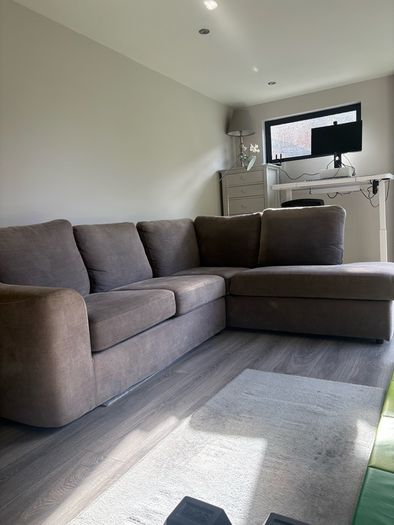 Corner Sofa Charcoal Grey
