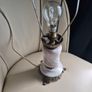 Mid Century Vintage Retro Marble gold ornate metal lamp base Image 7