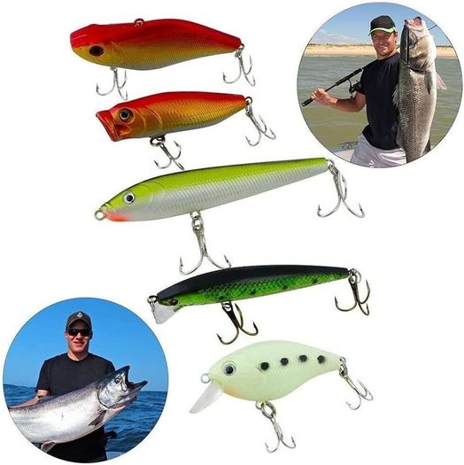 NEW SALE | 120 PCS Fishing Lures Mixed Including Spinners,VIB,Treble Hooks,Single Hooks,Swivels,Pliers and Tackle Box