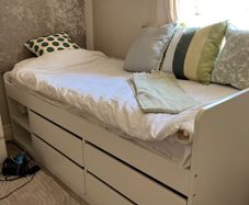 IKEA bed frame with storage