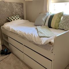 IKEA bed frame with storage