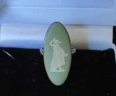Wedgwood cameo silver ring
