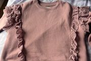 River island mauve boxy sweater with frill detail
