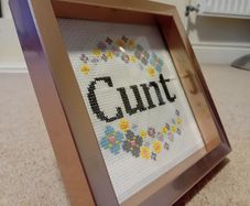 Funny cross-stitch