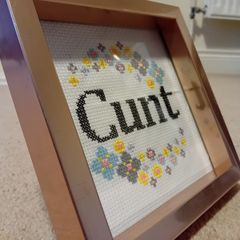 Funny cross-stitch