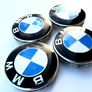 Set of 4 brand new BMW Classic BLUE / WHITE alloy wheel caps Image 7