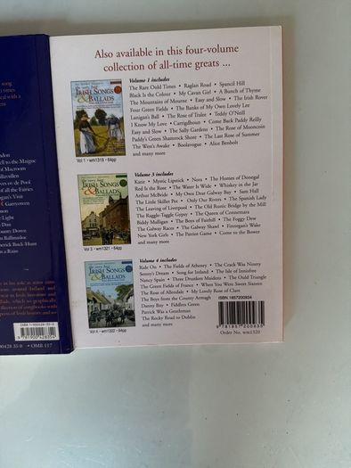 music books ballads of Ireland songs pubs x 2 books
