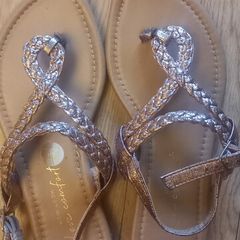 ladies gold sandals new look