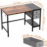 Computer Desk, Office Work Desk for student and worker, Writing Desk with drawer and Headphone Hook, Laptop Table with shelves, Modern Style Desks for Bedroom, Home, Office(100x50x75cm) Image 2