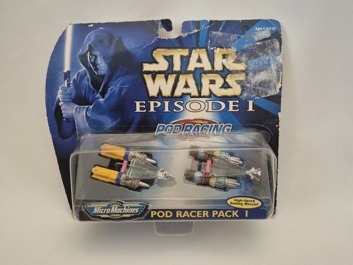 Micro Machines Star Wars Pod Racer Pack 1 Spaceships 1999 Hasbro 66531 New