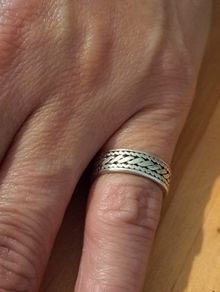 Sterling Silver Ring - Size J - Stamped for Silver (Sd11)