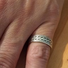 Sterling Silver Ring - Size J - Stamped for Silver (Sd11)