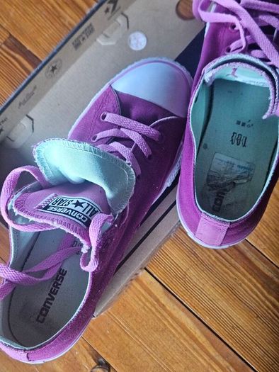girls pink converse size uk 5/eu38