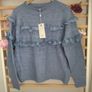 Bnwt blue crewneck jumper with frill detail one size Image 5