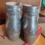 Grey suede leather ankle  boots size 5 Image 3