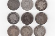 G.B. 9 x 6d, 92.5% Silver Coins  ( no. G26)