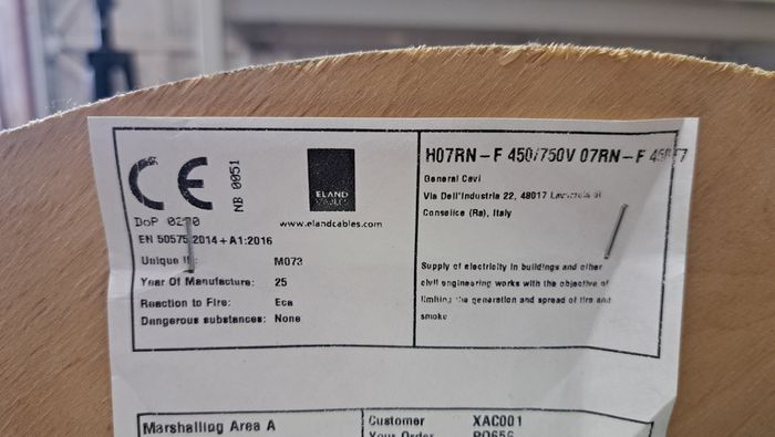 Power Cable H07RN-F 5 Core
