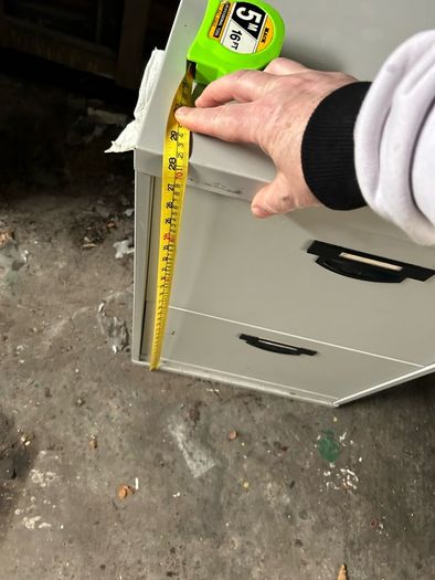 Office metal filing cabinet with locking key