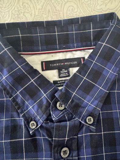 Tommy Hilfiger Blue Plaid Shirt XL