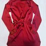 PLT red satin Shirt dress Image 3
