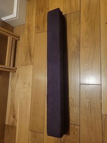 2.2m gymnastics folding beam in purple synthetic suede.  Very good condition.