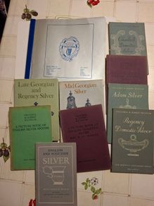 10 x Vintage1920's / 60's  Books on old silver from the 18th century