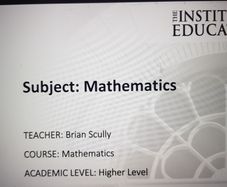 H1 Institute Of Education Notes for 6th year Leaving cert