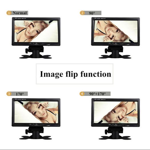 7" TFT LCD Car Rear View Reversing Monitor PLUS Parking Night Vision Camera