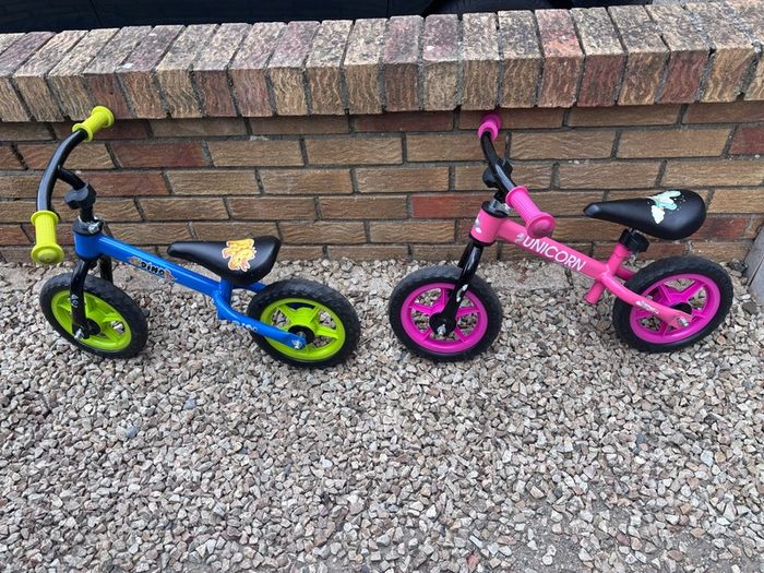 2 x Balance bikes for Twins