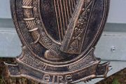 eire harp cast iron sign