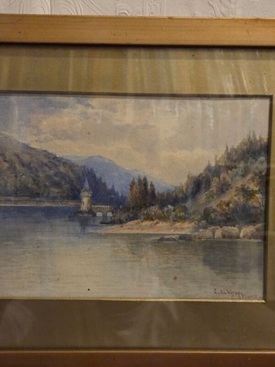1911 Watercolour of Lake Verney - Signed