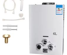 12KW LPG Instant Water Heater 6L/min Stainless Steel Tankless Propane Boiler with CE  red bottle gas