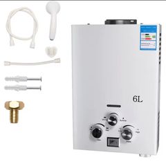 12KW LPG Instant Water Heater 6L/min Stainless Steel Tankless Propane Boiler with CE  red bottle gas