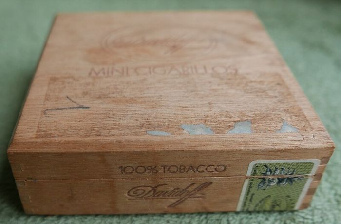 Vintage Wooden Cigar Box Davidoff ,Vintage Empty Cigar Box