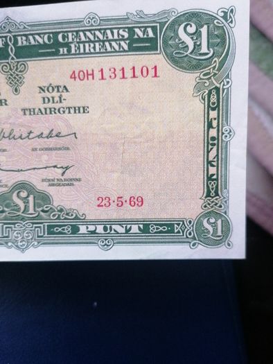 1969 Ireland One Pound Banknote