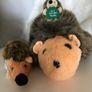 Large Vintage Hedgehog with two smaller hedgehogs Image 7