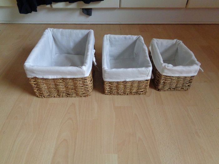 Set of 3 Wicker Baskets for Sale