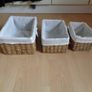Set of 3 Wicker Baskets for Sale Image 4