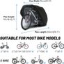 Bike Cover for 2 Bikes Waterproof 210T Bicycle Cover Outside Storage UV Protection Windproof Dustproof with Lock Hole for Mountain Bike Road Bike 78.7 x 27.5 x 44 inch Image 6