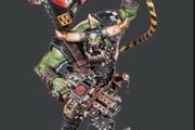 Warhammer 40k Ork Warboss straight out of the Armageddon box