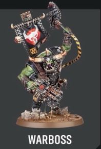 Warhammer 40k Ork Warboss straight out of the Armageddon box