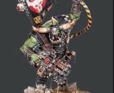 Warhammer 40k Ork Warboss straight out of the Armageddon box