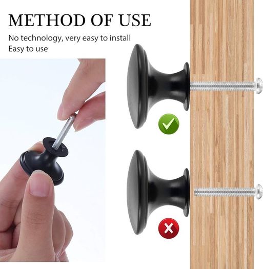 SALE | 24PCS Vintage Cabinet Knobs, Chic Drawer Knobs, Antique Kitchen Cupboard Handles, 30mm Round Furniture Door Knobs, Black