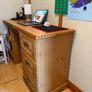 Writing Desk with Drawers and Mirror Image 6