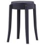 _Stackable Stools 4 pcs Black Plastic Image 2