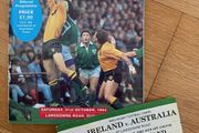 Very Rare 1992 Ireland v Australia - International Rugby Match Programme &amp; Match Ticket